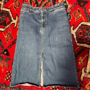 Gap Denim Midi Skirt with Front Slit. Size 26 waist